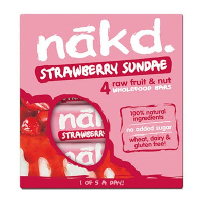 Nakd Strawberry Sundae Bar - Multipack (35gx4)