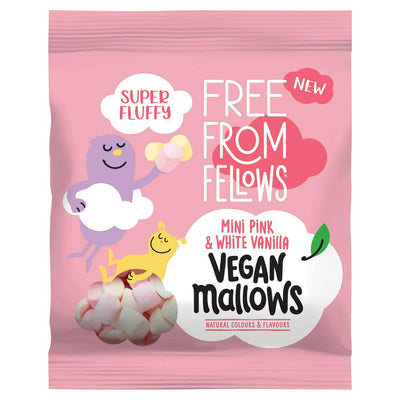 Free From Fellow Vegan Vanilla Pink & White Mallows 105g x 10