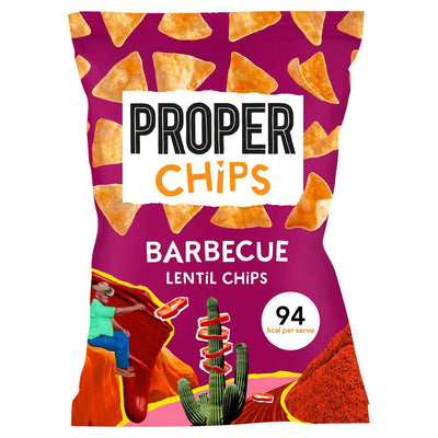 Properchips Barbecue Lentil Chips 85g x 8