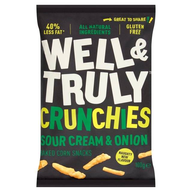 Well & Truly Crunchy Sour Cream Onion Snack 30g x 10