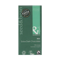 Organic Seed & Bean - Extra Dark (72%) Chocolate Bar - Mint 85g x 8