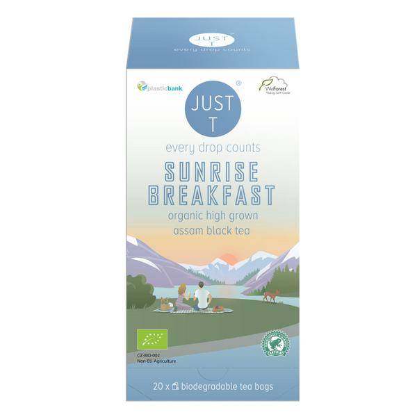 Just T Sunrise Breakfast Assam Black Tea 20 Bags x 6