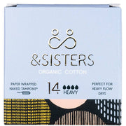 &Sisters & Sisters Heavy Naked Tampons 14s x 6