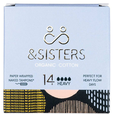 &Sisters & Sisters Heavy Naked Tampons 14s x 6