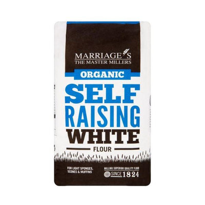 Marriages - Organic White Self Raising Flour 1kg x 6