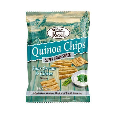 Eat Real - Quinoa Cream & Chive Chips 30g x 12