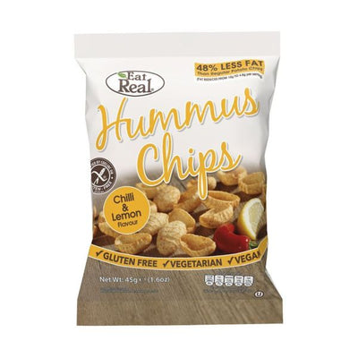 Eat Real - Hummus Chilli & Lemon Chips 45g x 12