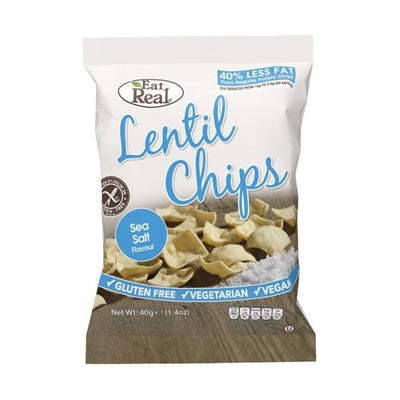 Eat Real - Lentil Sea Salt Chips 40g x 12