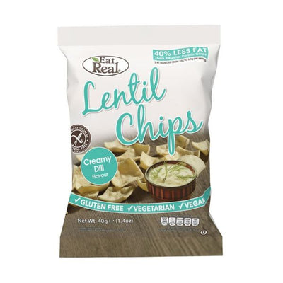 Eat Real - Lentil Creamy Dill Chips 40g x 12