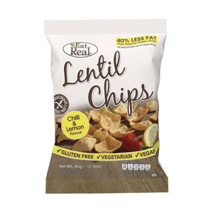 Eat Real - Lentil Chilli & Lemon Chips 40g x 12