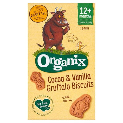 Organix Gruffalo Cocoa & Vanilla Biscuits Multipack (20gx5) x 3