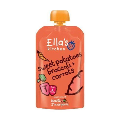 Ellas Kitchen - Sweet Potato Broccoli & Carrot - Stage 1 120g x 7