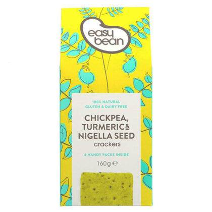 Easy Bean Chickpea Turmeric & Nigella Seed Crackers 160g