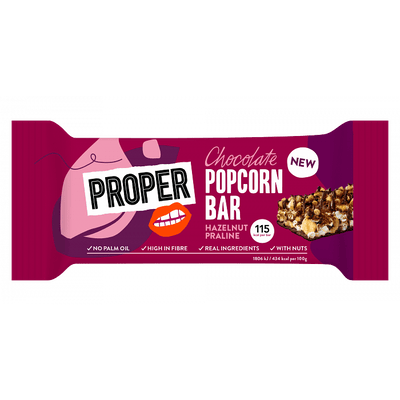 Propercorn Hazelnut Praline Popcorn Bar 25g x 12