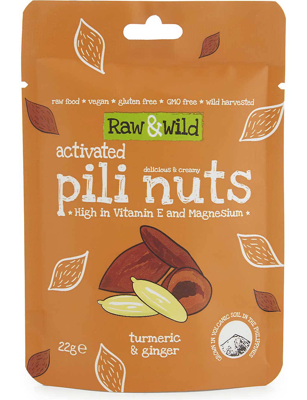 Raw & Wild Activated Pili Nuts - Turmeric Ginger 22g x 12