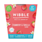 Wibble Strawberry & Vanilla Jelly Made From Pressed Juices 150g x 6