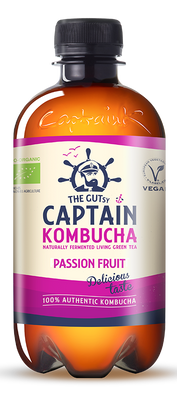 Gutsy Captain Kombucha Zero - Passionfruit 400ml