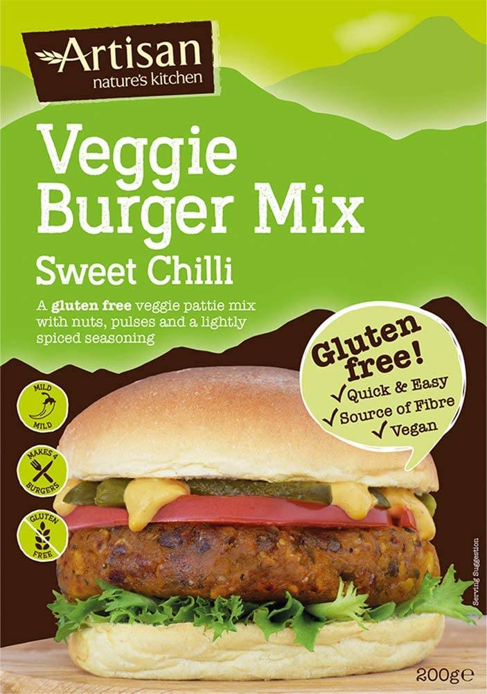 Artisan Grains Sweet Chilli Veggie Gf Burger Mix 200g x 6