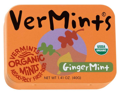 Vermints Organic Ginger Mints 40g x 6