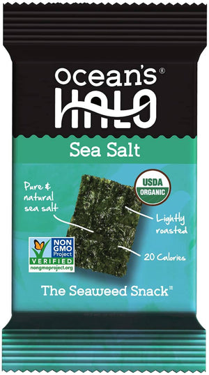 Oceans Halo Organic Sea Salt Seaweed Snack 4g x 12