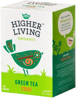 Higher Living Organic Green Tea 20 Bags x 4