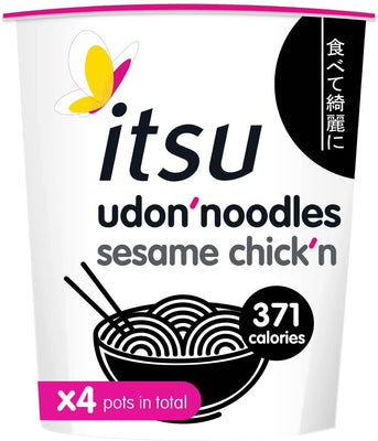 Itsu Sesame Chicken Udon Noodles 182g x 4