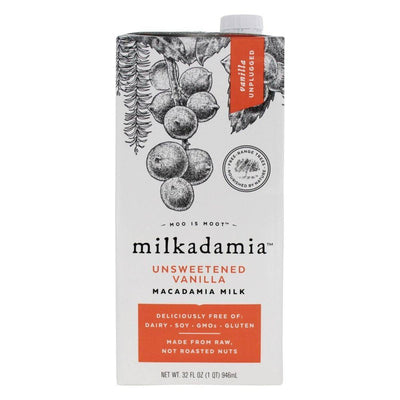 Milkadamia Unsweetened Vanilla Macadamia Milk 946ml x 6
