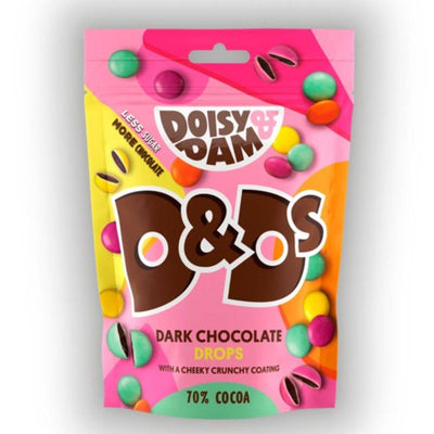 Doisy & Dam Naturally Coloured Dark Choc Drops - Share 80g x 7