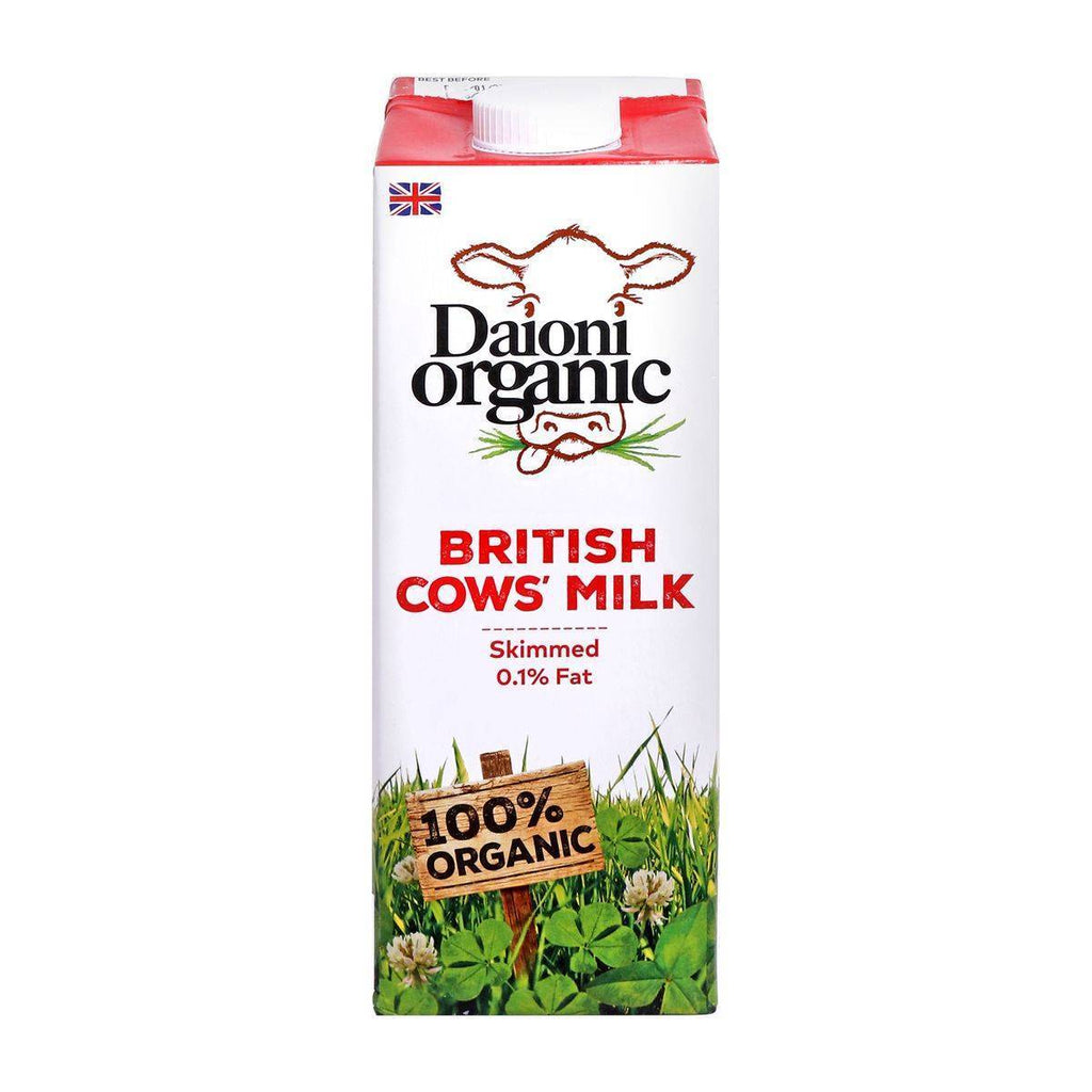 Daioni Skimmed Organic British Milk 1Ltr