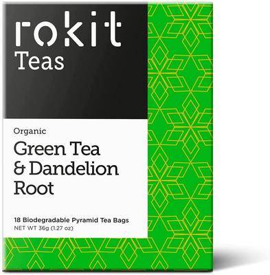Rokit Org Green Tea & Dandelion Root 18 Bags x 6