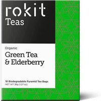 Rokit Org Green Tea & Elderberry 18 Bags x 6