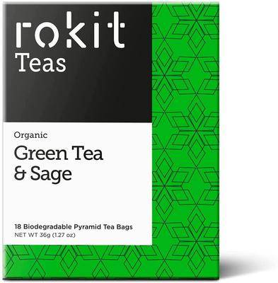 Rokit Org Green Tea & Sage Leaf 18 Bags x 6