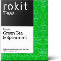 Rokit Org Green Tea & Spearmint Leaf 18 Bags x 6
