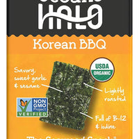 Oceans Halo Organic Korean BBQ Seaweed Snack 4g x 12