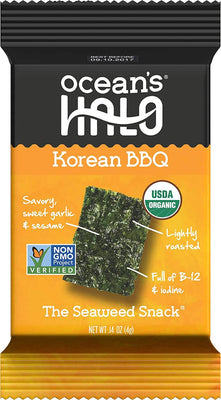Oceans Halo Organic Korean BBQ Seaweed Snack 4g x 12