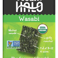 Oceans Halo Organic Wasabi Seaweed Snack 4g x 12