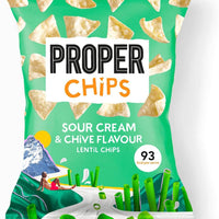 Properchips Sour Cream & Chive Lentil Chips 85g x 8
