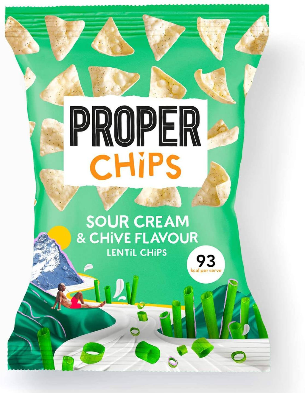 Properchips Sour Cream & Chive Lentil Chips 85g x 8