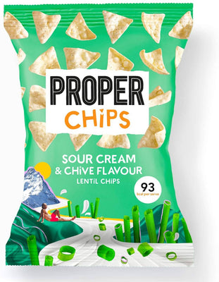 Properchips Sour Cream & Chive Lentil Chips 85g x 8