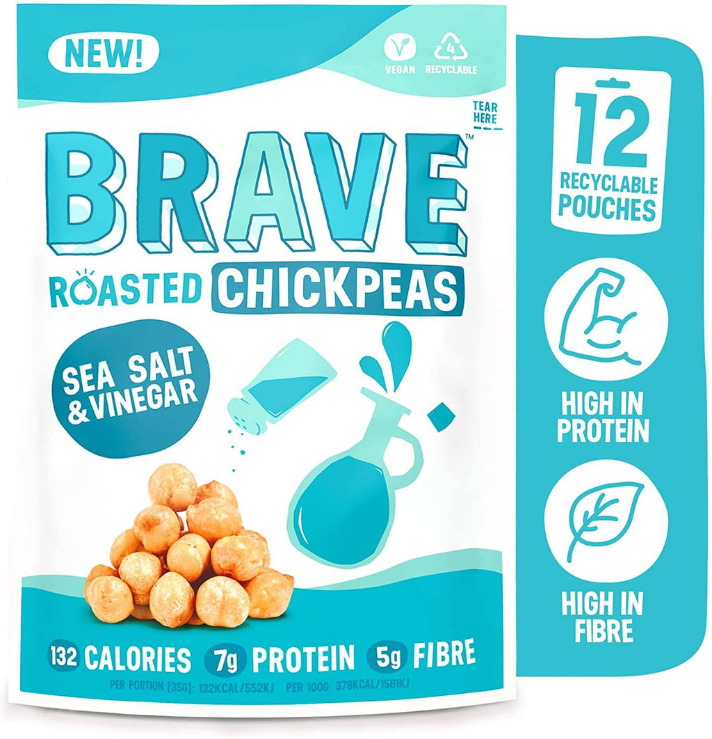Brave Sea Salt & Vinegar Roasted Chickpeas 35g x 12