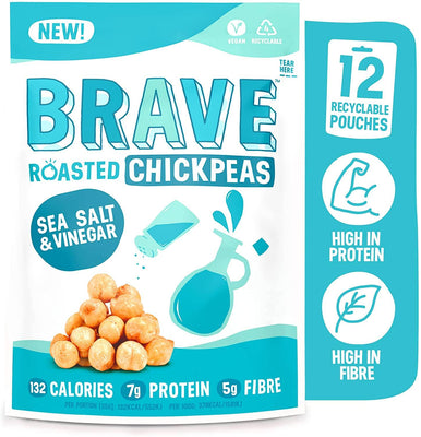 Brave Sea Salt & Vinegar Roasted Chickpeas 35g x 12