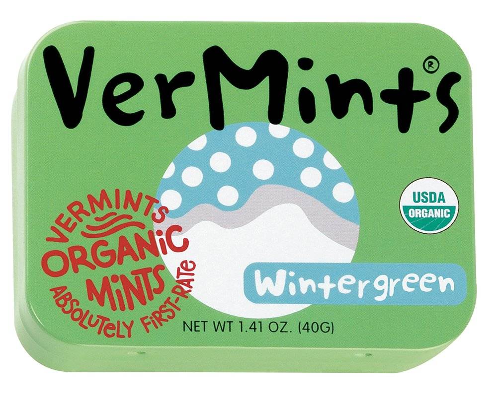 Vermints Organic Wintergreen Mints 40g x 6