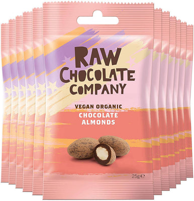 Raw Choc Co Chocolate Almonds Snack Pack 25g x 12