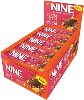 NINE Dark Choc & Orange Seed Bar 40g x 20