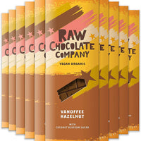 Raw Choc Co Vanoffee Hazelnut Chocolate 60g x 10
