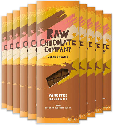 Raw Choc Co Vanoffee Hazelnut Chocolate 60g x 10