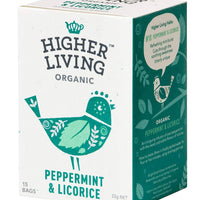Higher Living Organic Peppermint & Licorice 15 Bags x 4