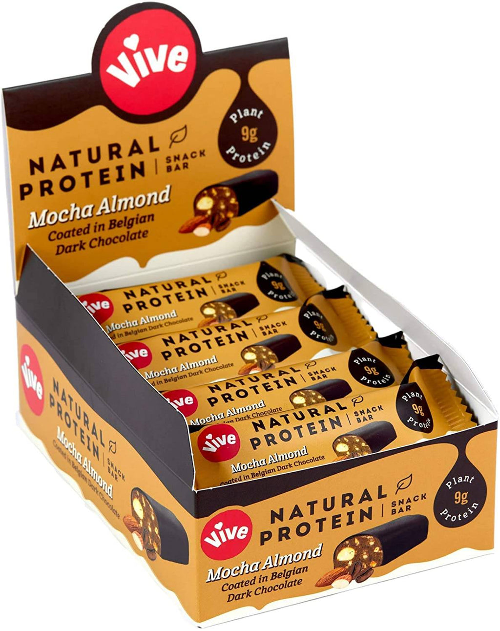 Vive Mocha Almond Protein Bar 49g x 12