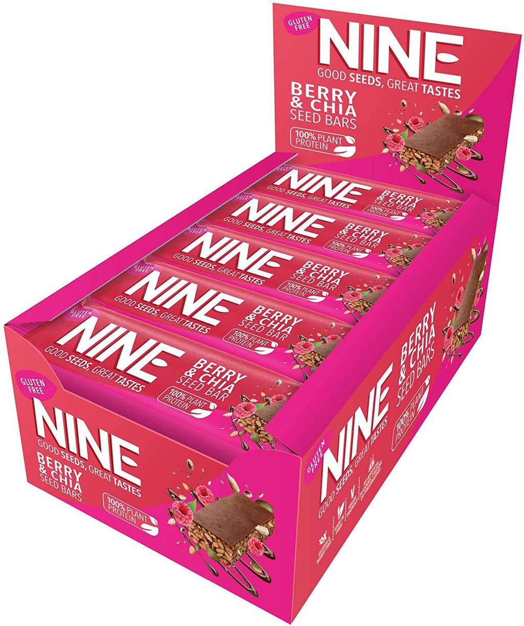 NINE Chia & Berries seed Bar 40g x 20
