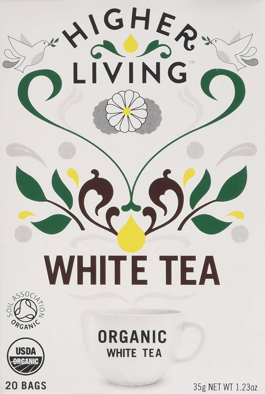 Higher Living Organic White Tea 20 Bags x 4